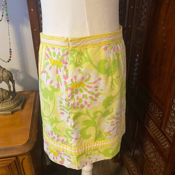 LILLY PULITZER – Yellow and Green Skort – Size 6 - Picture 4 of 8